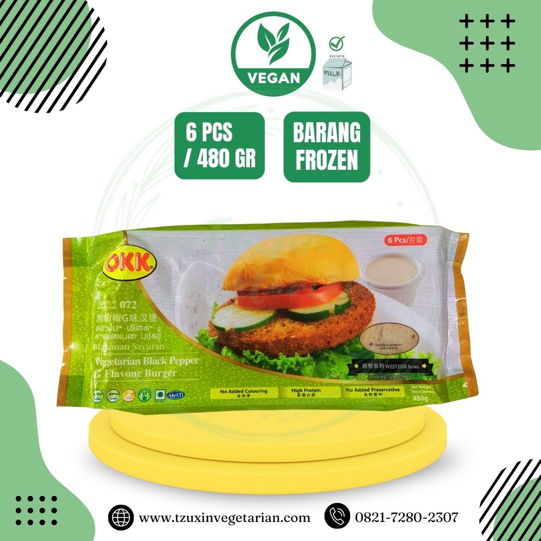 OKK BLACK PEPPER BURGER 6 PCS (480GR)