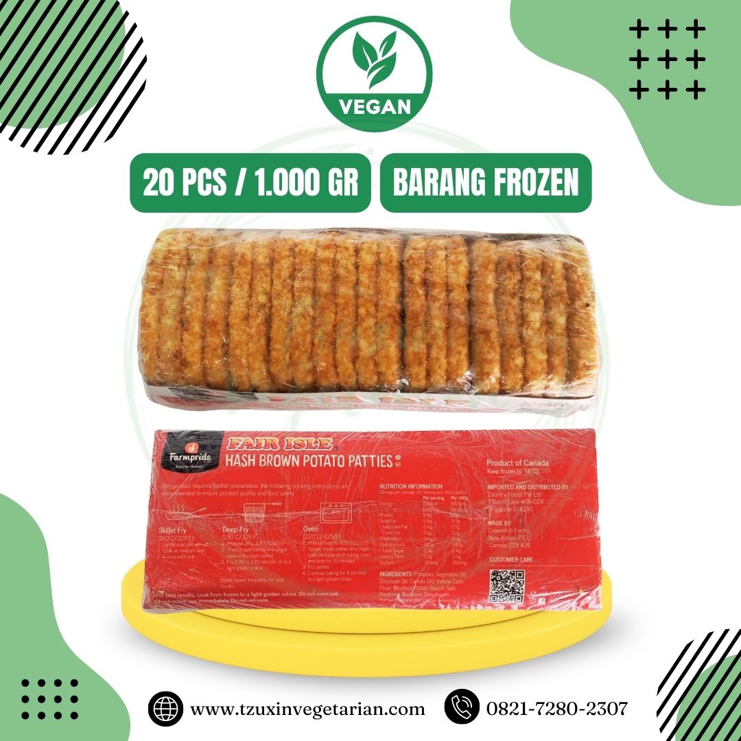 FARMPRIDE HASHBROWN POTATO 20 PCS