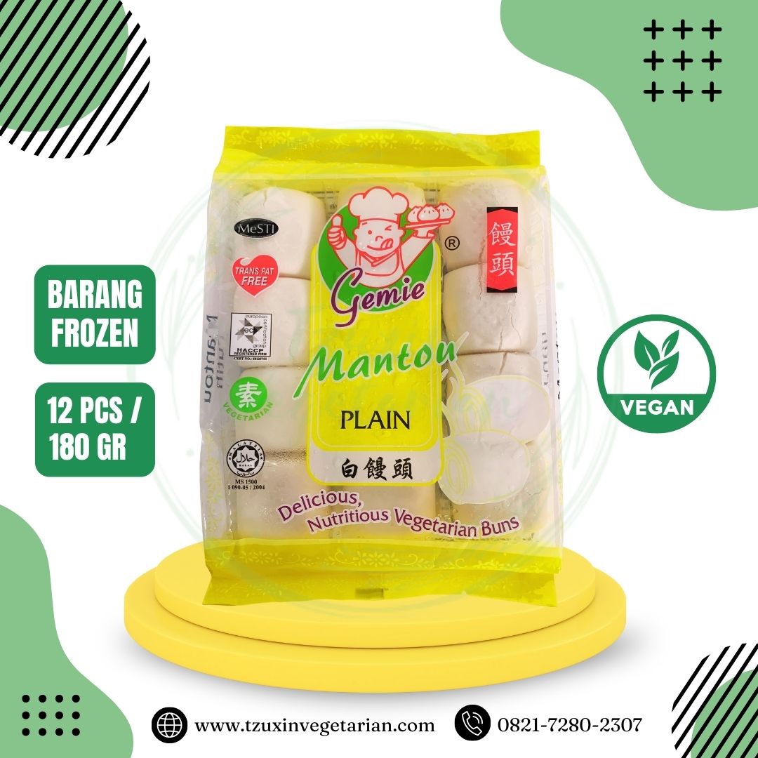 GEMIE MANTOU PLAIN 12 PCS (180GR)