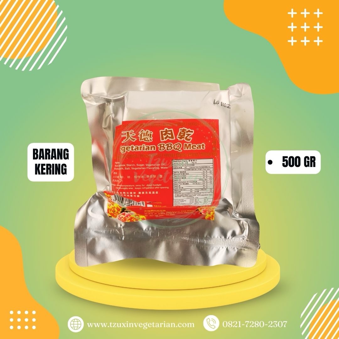 TIAN DE VEG BBQ MEAT BAK KUA (500GR)