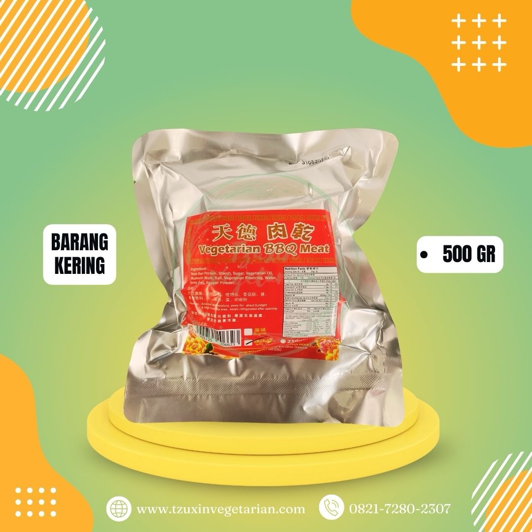 TIAN DE VEG BBQ MEAT BAK KUA (500GR)