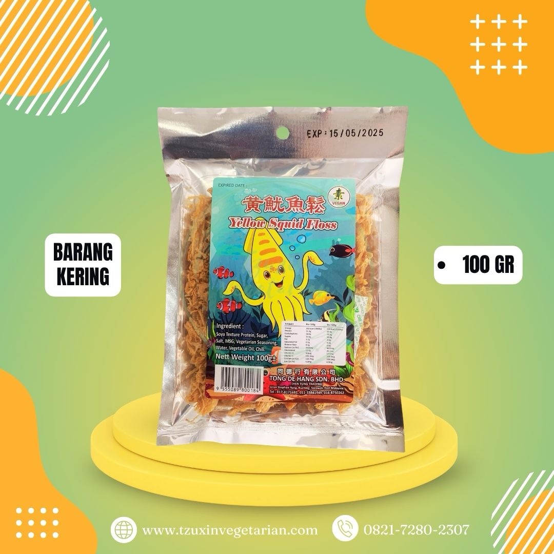 VEG YELLOW SQUID FLOSS (100GR)